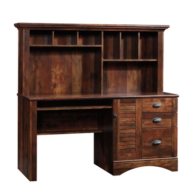 Sauder Harbor View 62W Computer Desk with Hutch, Curado Cherry (420475)