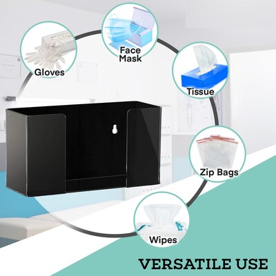 Viva Comfort Glove Dispenser, Black, 2/Pack (ADI902-01-BLK-MK-2PK)