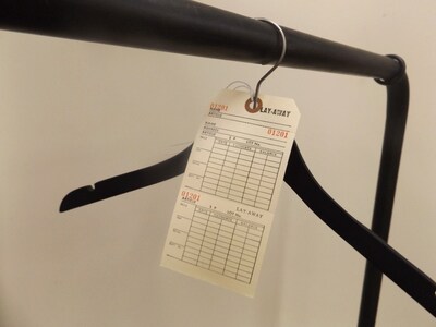 Nahanco 3 1/8 x 6 1/4 One Sided Strung Layaway Tag, 500/Pack