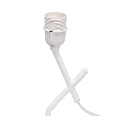 Simple Designs Abstract 17.13" LED Table Lamp, White (LT1172-WHT)