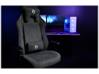 Arozzi Vernazza Fabric Ergonomic Rocker Gaming Chair, Dark Gray (VERNAZZA-XL-SFB-DG)