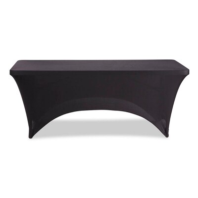 Iceberg 96L x 30W Stretch-Fabric Table Cover, Black (16531)
