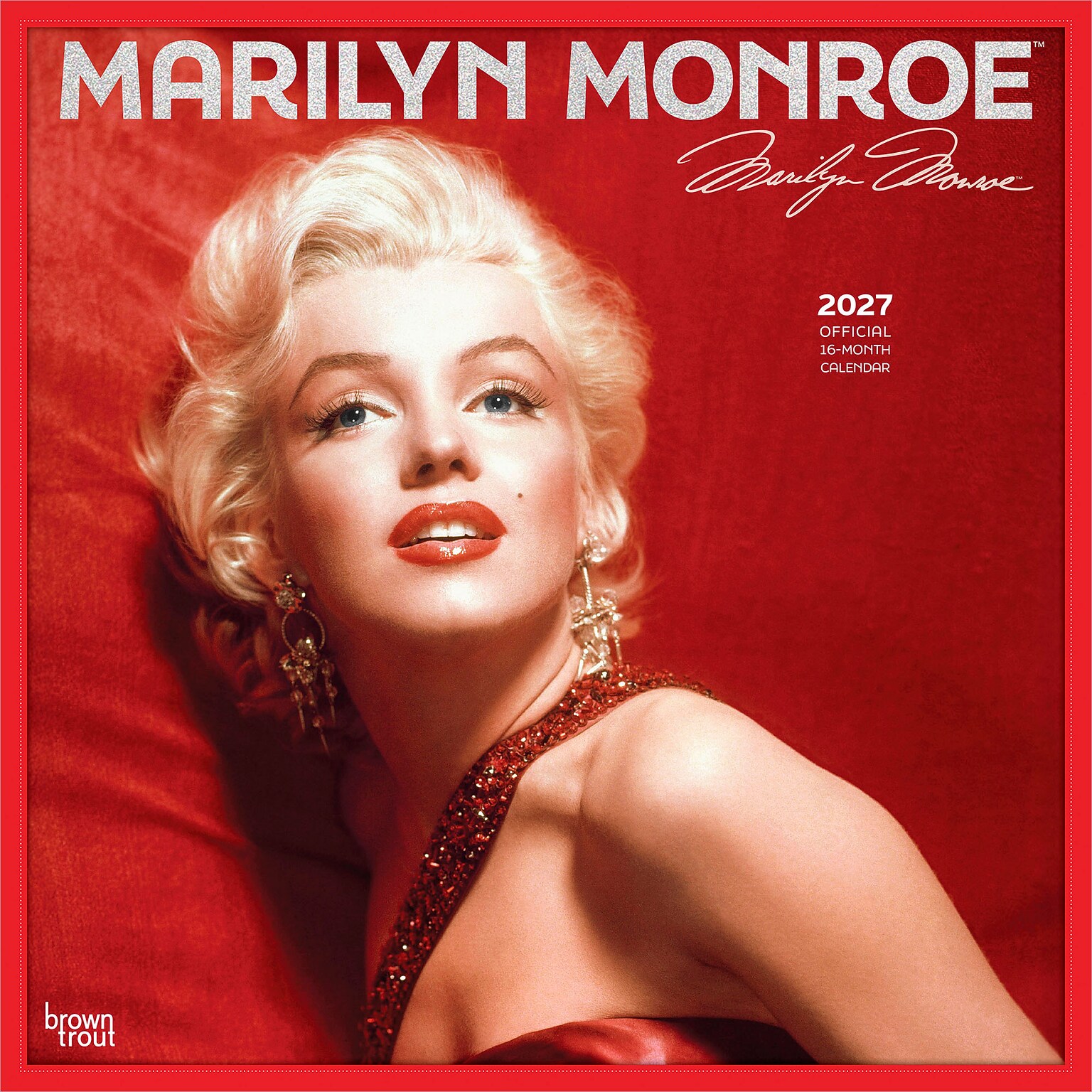 2027 BrownTrout Marilyn Monroe 12 x 12 Monthly Wall Calendar (9798330713332)