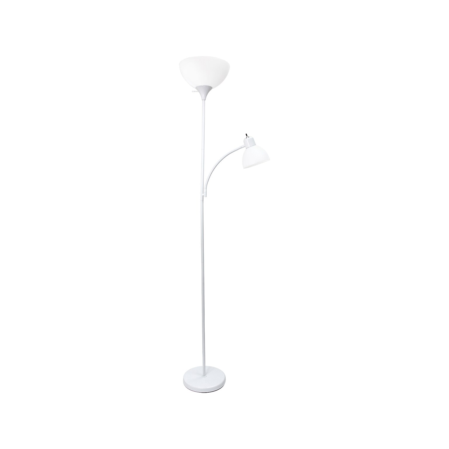 Creekwood Home Essentix 71.5 Metal Floor Lamp with Round Shades (CWF-3000-WH)