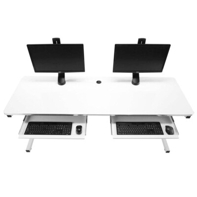 VersaDesk 60W Basic Computer Table, White (BCT6024-WW)