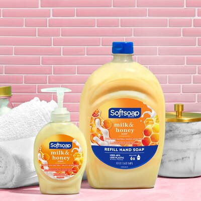 Softsoap Liquid Hand Soap, Milk & Golden Honey Scent, 7.5 Fl. Oz., 6/Carton (US04965ACT)