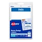 Avery "Hello My Name Is" Name Badge Labels, 2 1/3" x 3 3/8", White w/ Blue Hello, 100 Labels Per Pack (5141)