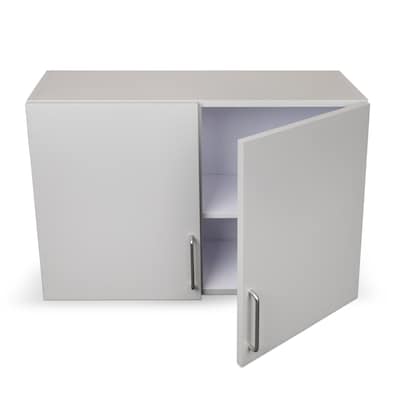 Viva Comfort 24"H x 36"W Wall Mounted Medical Cabinet, 2-Doors, Gray (ADI902-WALL36-G-MK)
