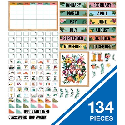 Carson Dellosa Education Grow Together Calendar Bulletin Board Set, 2 Sets/Bundle (CD-110565-2)