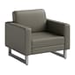 Safco Mirella Vinyl Lounge Chair, Gray/Silver (1732MRL2SLVGR)