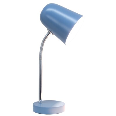 Simple Designs Sleek Essentials LED Desk Lamp, 15.28, Blue (LD1075-BLU)