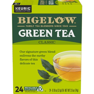 Bigelow Classic Green Tea, 0.10 oz. Keurig® K-Cup® Pods, 24/Box (6085)