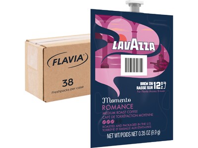 Lavazza Momento Romance Coffee Flavia Freshpacks, Medium Roast, 38/Carton (48792)