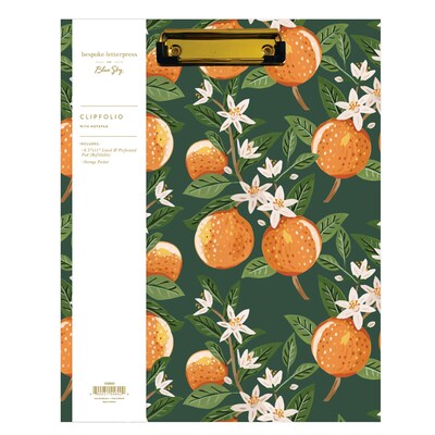 Blue Sky Bespoke Plastic Storage Clipboard, Letter Size, Oranges Green (155600)