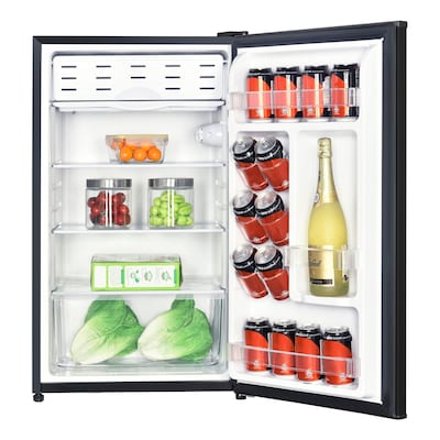 Magic Chef Reversible Door Refrigerator w/Freezer, 4.4 Cu. Ft., Black (HMR440BE)