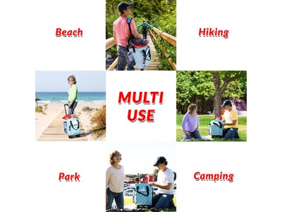 Smart Cart Moroccan Tile Ultracompact Cooler, Blue/White (01-872)