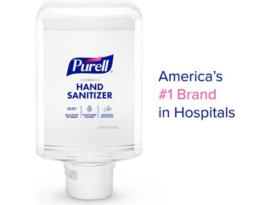 PURELL Advanced 70% Alcohol Foaming Hand Sanitizer Refill for ES10 Dispenser, 1200 mL., 2/Carton (8351-02)