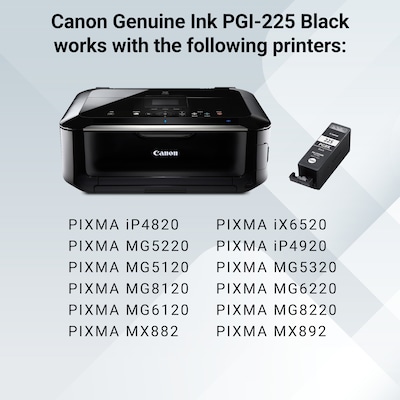 Canon 225 Black Standard Yield Ink Cartridge  (4530B001)
