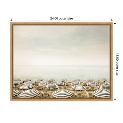 Amanti Art Seaside 4 (Beach) by Carina Okula Framed Canvas Wall Art Print, 24" x 18" (A42674855783)