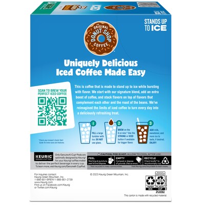 The Original Donut Shop Iced Duos Cookies + Caramel Iced Coffee Keurig® K-Cup® Pods, Medium Roast, 24/Box (5000373021)