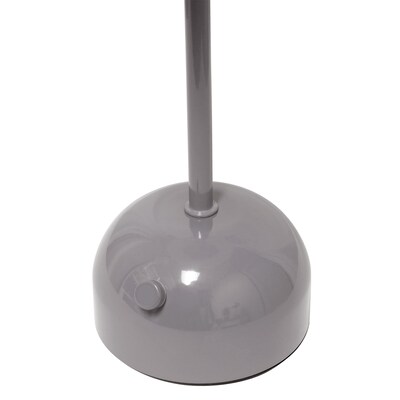 Simple Designs Mushroom Magic LED Table Lamp, Gray (LD1069-GRY)
