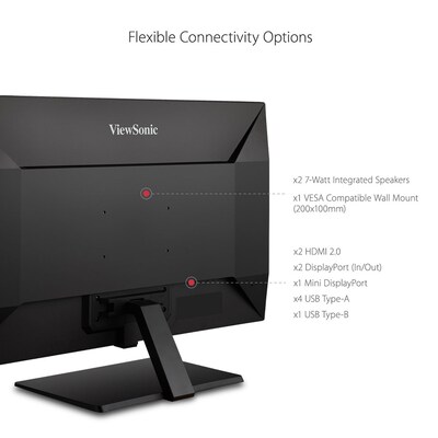 ViewSonic 43" 4K Ultra HD 60 Hz LED Monitor, Black (VX4381-4K)