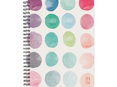 2023-2024 Willow Creek Organic Watercolor Dot 8.5" x 11" Academic Weekly & Monthly Planner, Multicolor (37133)