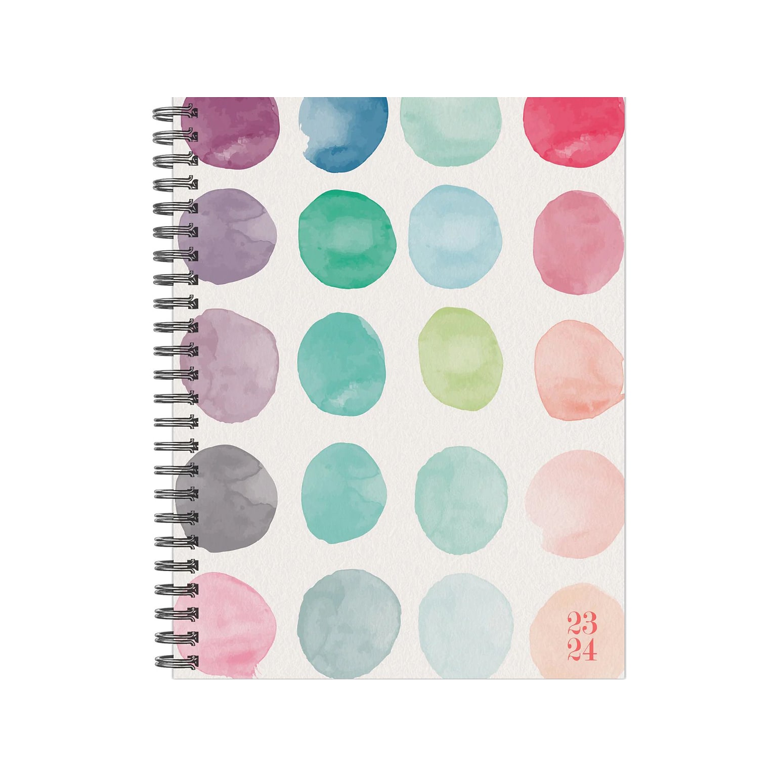 2023-2024 Willow Creek Organic Watercolor Dot 8.5 x 11 Academic Weekly & Monthly Planner, Multicolor (37133)