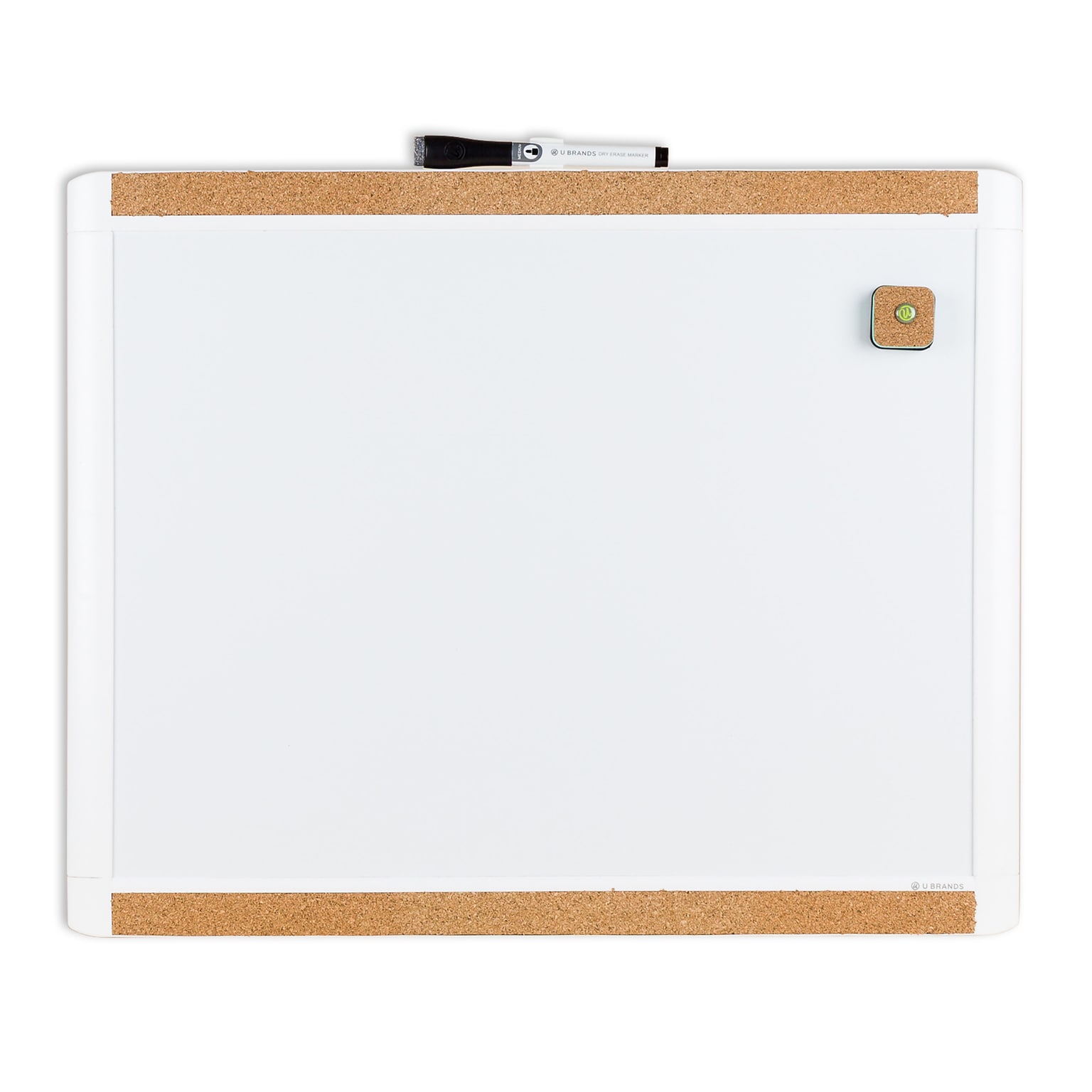 U Brands PINIT Magnetic Dry Erase Whiteboard, 20 x 16, White Frame