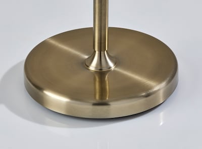 Adesso Swirl Torchiere 73.75"H Antique Brass Floor Lamp with Round Shade (3265-21)