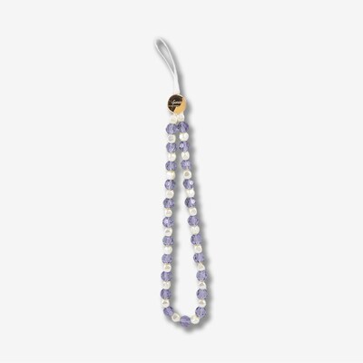 Sonix Beaded Phone Charm - Purple White
