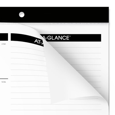 2027 AT-A-GLANCE 17.75" x 11" Monthly Desk Pad Calendar, White/Black (SK14-00-27)