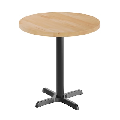 Flash Furniture Bennett 30 Round Wooden Dining Table, Natural Top/Black Base (GSFRD30NTT2222)
