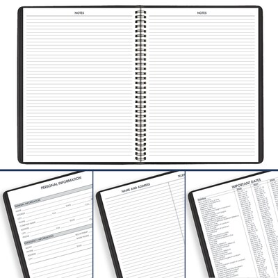 2026-2027 AT-A-GLANCE 8.25" x 11" Academic Weekly Appointment Book, Faux Leather Cover, Black (70-957-05-27)