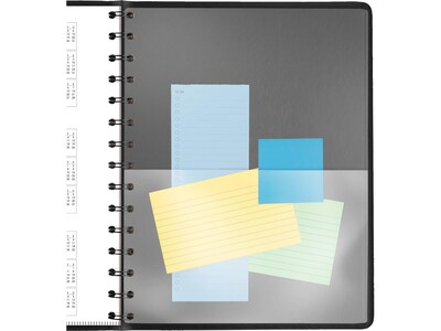 2025 AT-A-GLANCE 8" x 11" Calendar Year/Daily Appointment Book, Faux Leather Cover, Black (70-822-05-25)