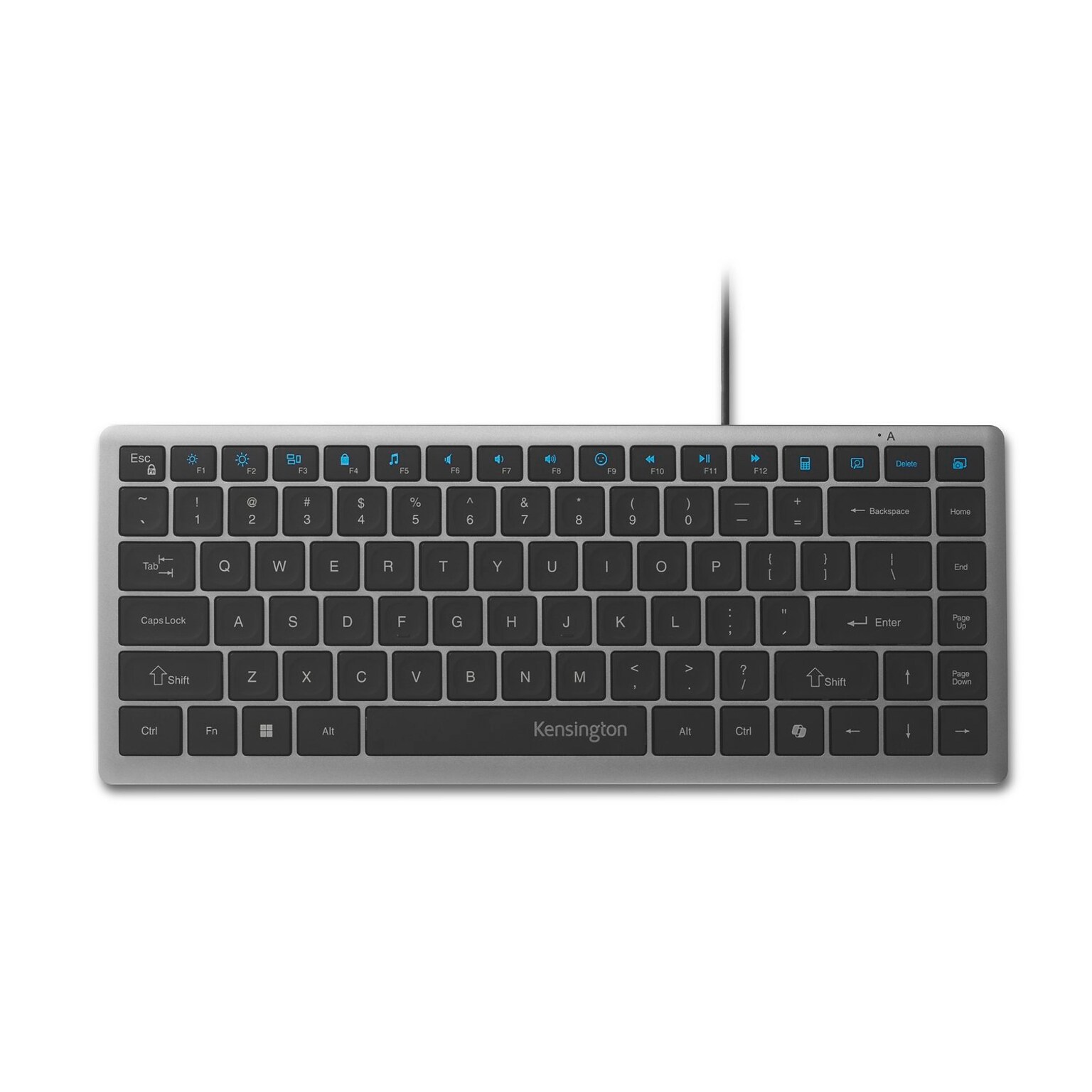 Kensington KB415 EQ Wired Compact Keyboard, Gray (K75411NA)