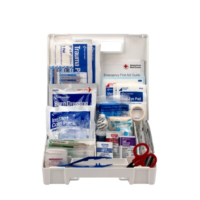 First Aid Only Plastic First Aid Kit with Medication, ANSI 2015 Class A, 25 People, 141 Pieces (9058