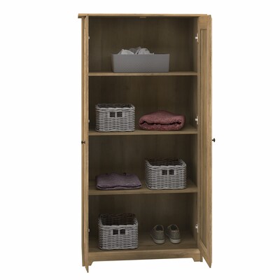 Bush Furniture Cabot 61.14" Storage Cabinet with 4 Shelves, Reclaimed Pine (WC31599)