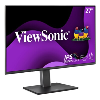 ViewSonic Ergonomic 27 1080p 100Hz LCD Monitor, HDMI, DisplayPort, VGA, Black, 4-Port USB Hub (VG2751)