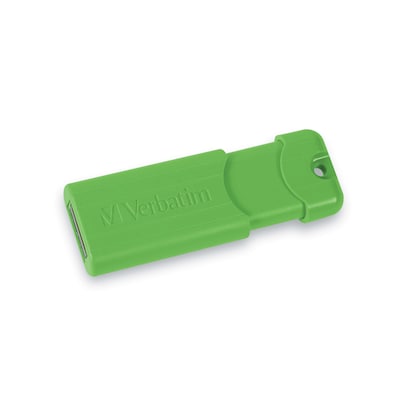 Verbatim PinStripe 64GB USB 3.2 Type-A Flash Drive, Assorted Colors, 5/Pack (70389)