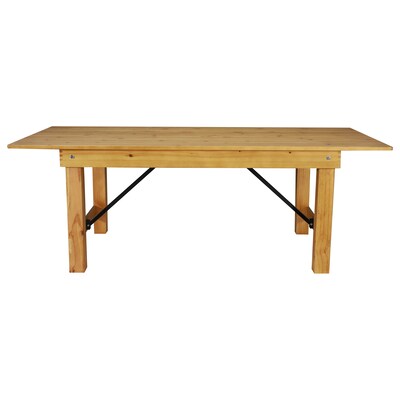 Flash Furniture HERCULES 84" Folding Farm Table, Light Natural (XAF84X40LN)