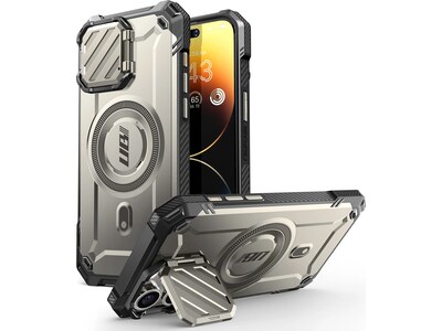 SUPCASE Unicorn Beetle MAG XT Rugged Case for iPhone 15 Pro, Shock-Absorbing, Titan Gray