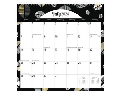 2024-2025 Plato Pen & Ink 12 x 12 Academic & Calendar Monthly Desk or Wall Calendar (9781975480394)