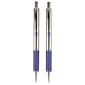 Zebra F-402 Retractable Ballpoint Pen, Fine Point, 0.7mm, Blue Ink, 2 Pack (29222)
