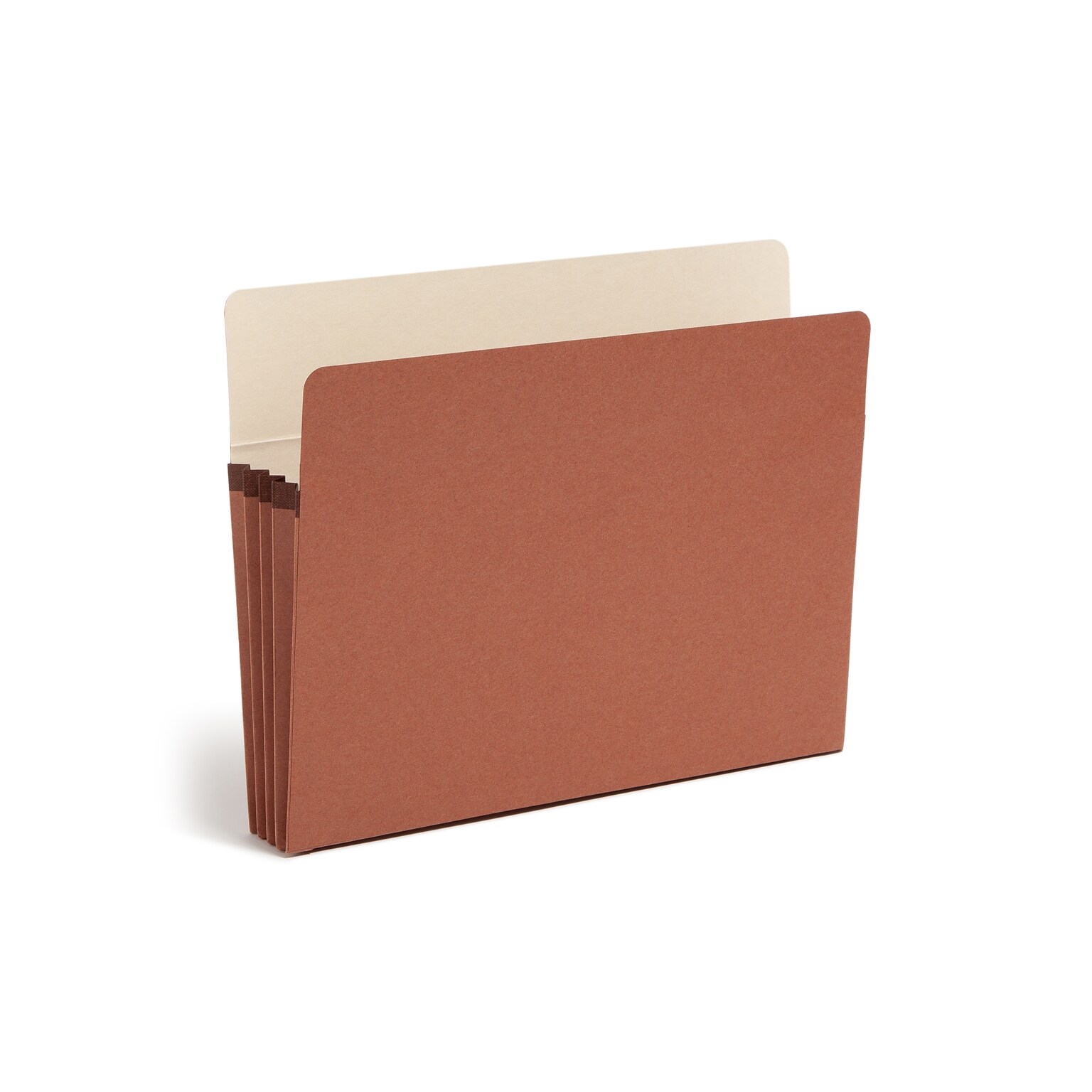 Smead SuperTab Recycled Reinforced File Pocket, 3 Expansion, Letter Size, Redrope, 25/Box (73230)