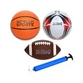 Xcello Sports Multisport 3-Ball Assortment Set, Assorted Colors (XS-SB-BB-JRFB-3)