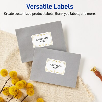 Avery Rectangle Multipurpose Labels, 2" x 3", White, 80/Pack (19479370647)