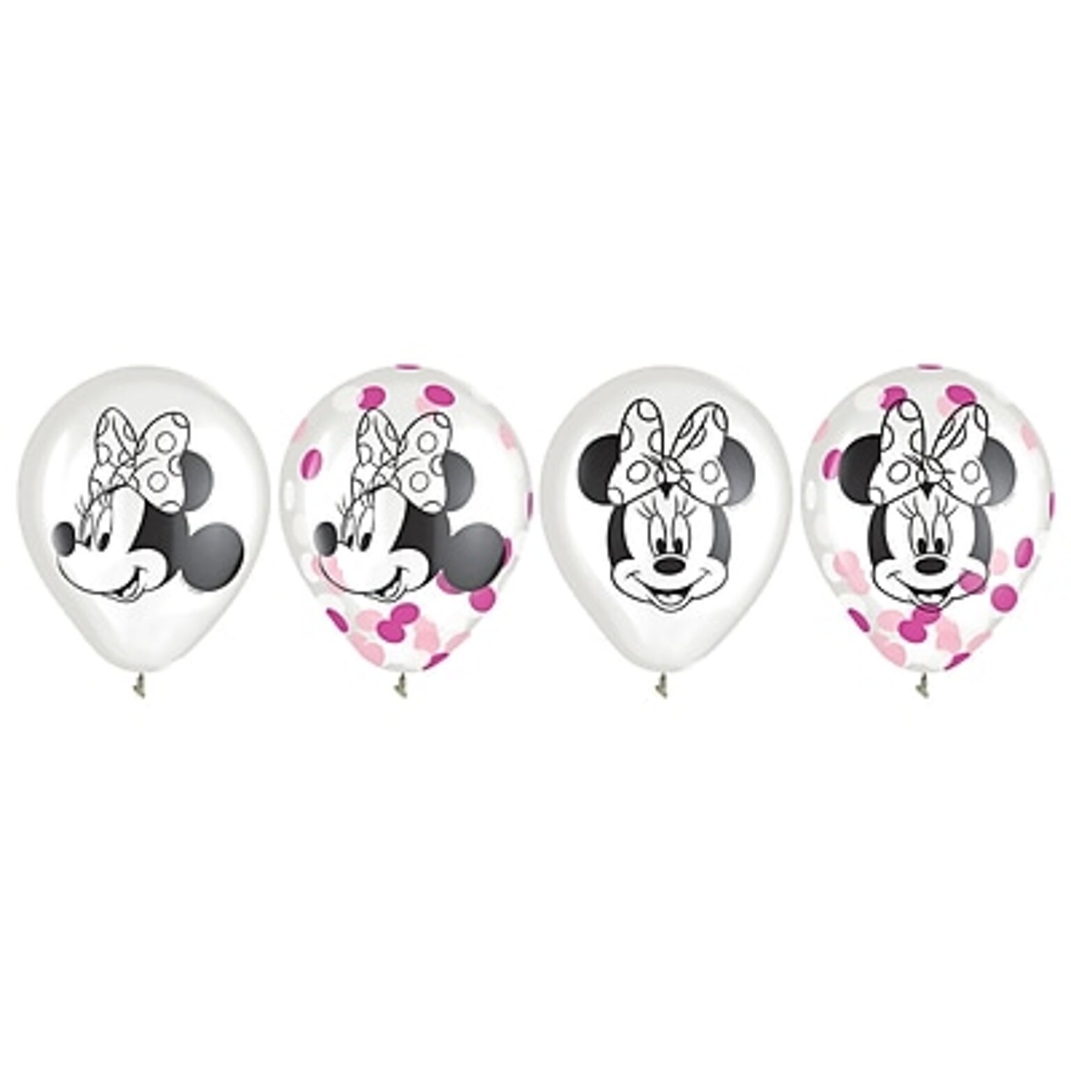 Party City 12 Minnie Mouse Forever Latex Balloons, 6/Pack (AM112492)