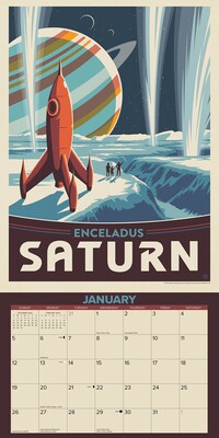 2025 Willow Creek Space Travel 12" x 12" Monthly Wall Calendar (44995)