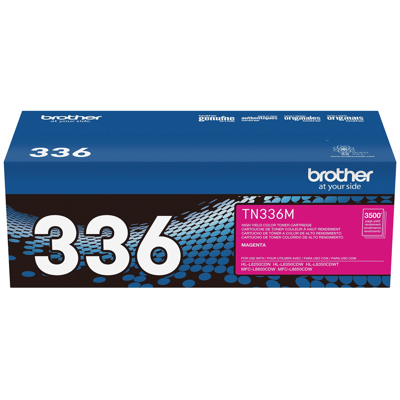 Brother TN-336 Magenta High Yield Toner Cartridge, Print Up to 3,500 Pages (TN336M)